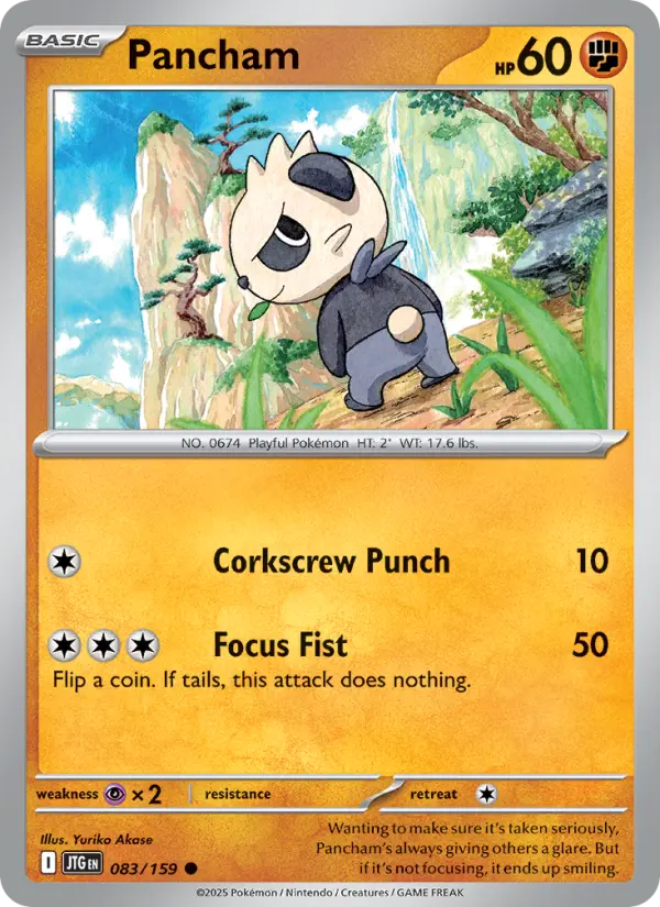 Pancham 083 Journey Together (SV9) Pokemon Card