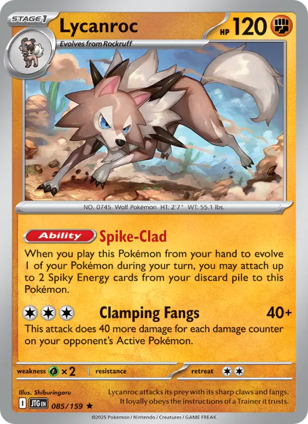 Lycanroc 085 Journey Together (SV9) Pokemon Card