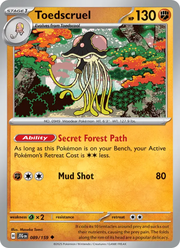 Toedscruel 089 Journey Together (SV9) Pokemon Card
