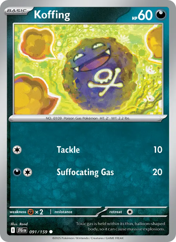 Koffing 091 Journey Together (SV9) Pokemon Card