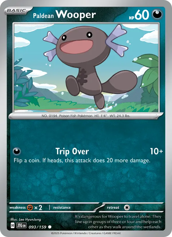 Paldean Wooper 093 Journey Together (SV9) Pokemon Card