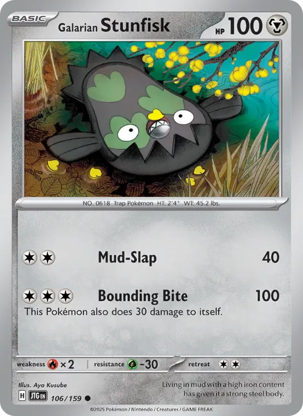 Galarian Stunfisk 106 Journey Together (SV9) Pokemon Card
