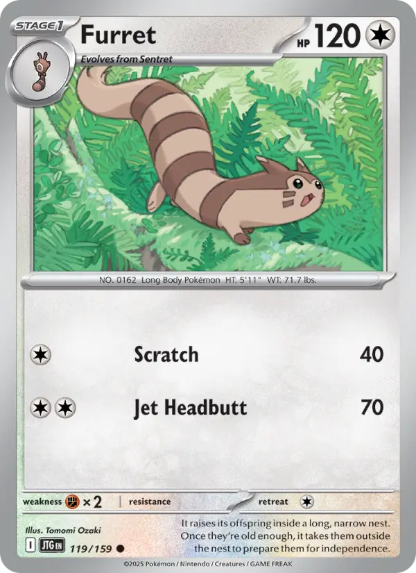 Furret 119 Journey Together (SV9) Pokemon Card