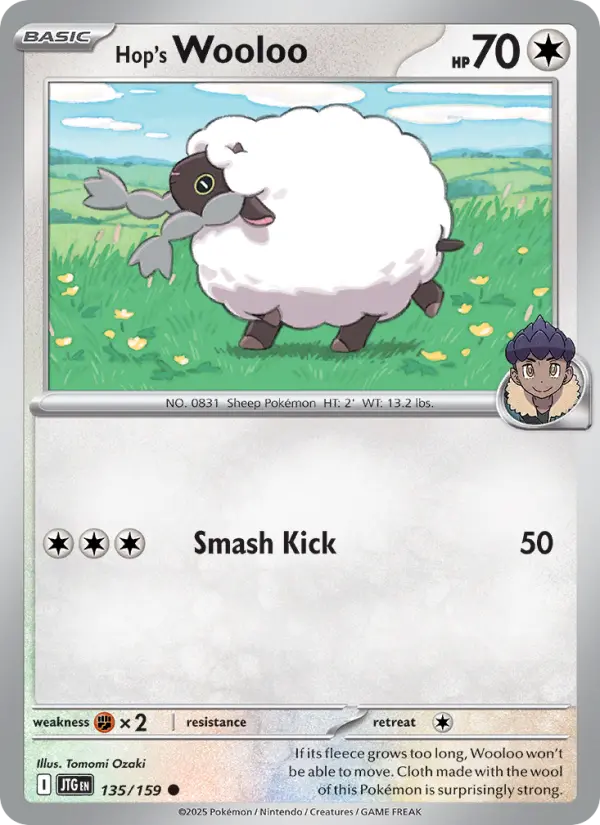 Hop's Wooloo 135 Journey Together (SV9) Pokemon Card