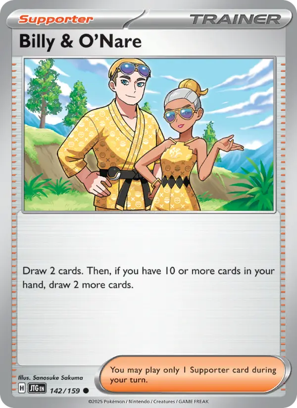 Billy & O'Nare 142 Journey Together (SV9) Pokemon Card