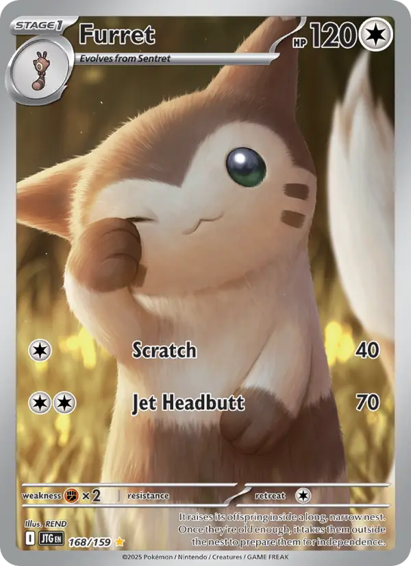 Furret 168 Journey Together (SV9) Pokemon Card