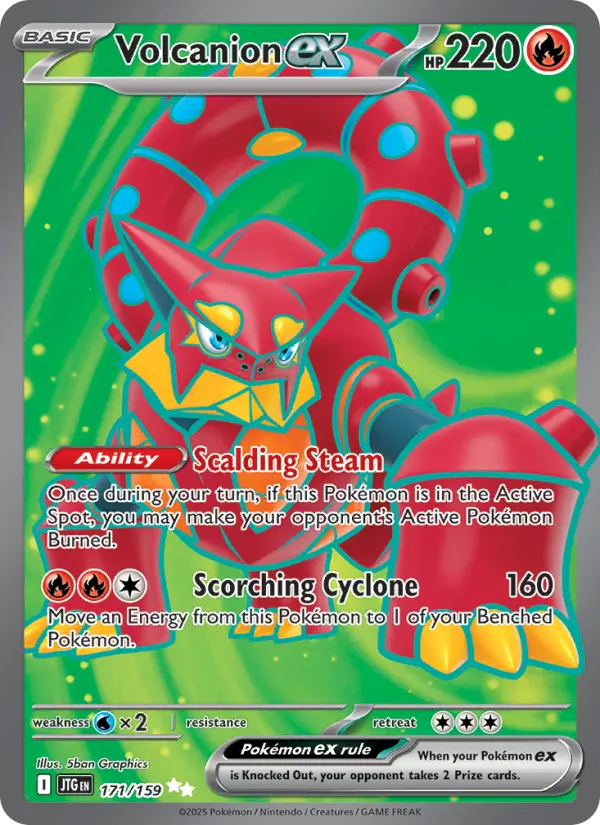Volcanion ex 171 Journey Together (SV9) Pokemon Card
