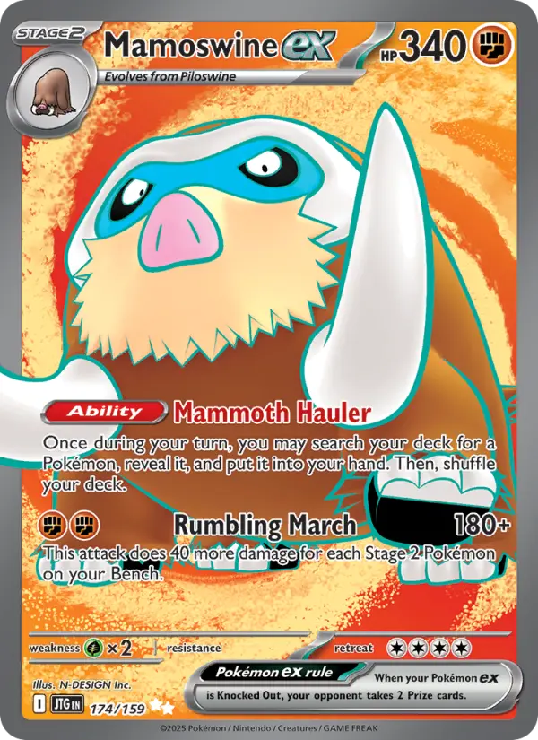 Mamoswine ex 174 Journey Together (SV9) Pokemon Card