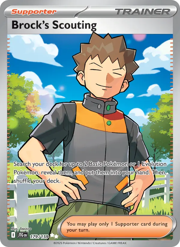 Brock's Scouting 179 Journey Together (SV9) Pokemon Card