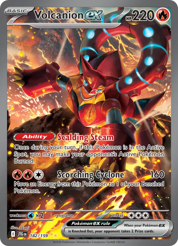 Volcanion ex 182 Journey Together (SV9) Pokemon Card