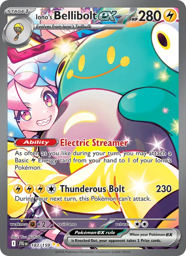 Iono's Bellibolt ex 183 Journey Together (SV9) Pokemon Card