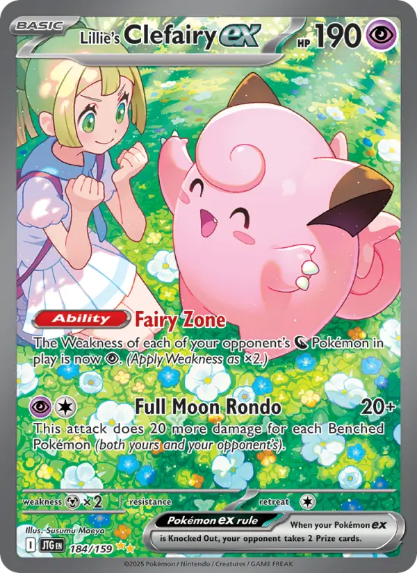 Lillie's Clefairy ex 184 Journey Together (SV9) Pokemon Card