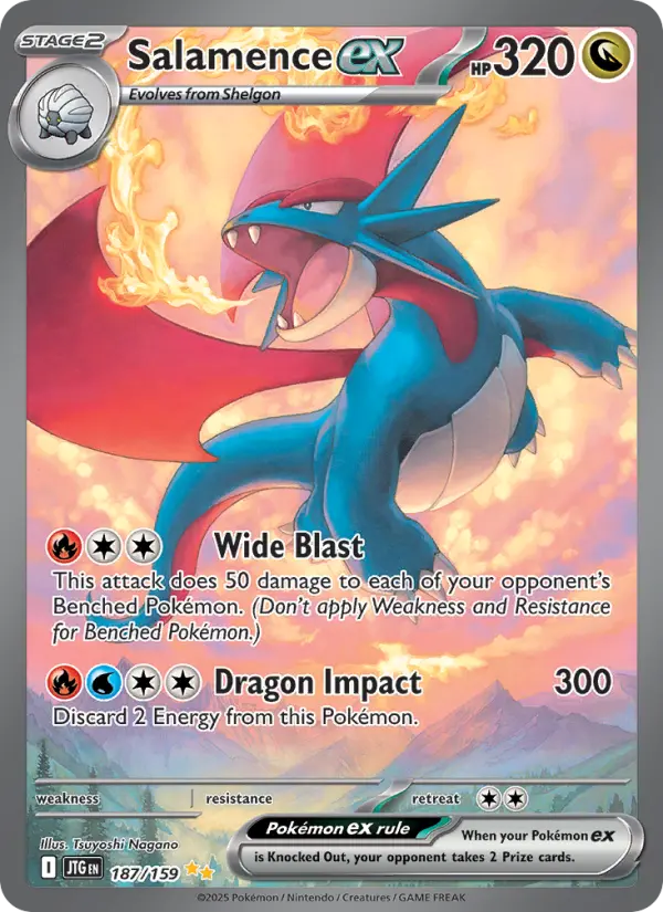Salamence ex 187 Journey Together (SV9) Pokemon Card
