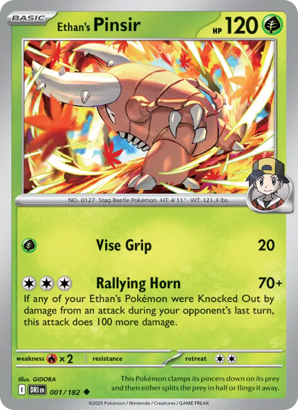 Ethan's Pinsir 001 Destined Rivals (SV10) Pokemon Card