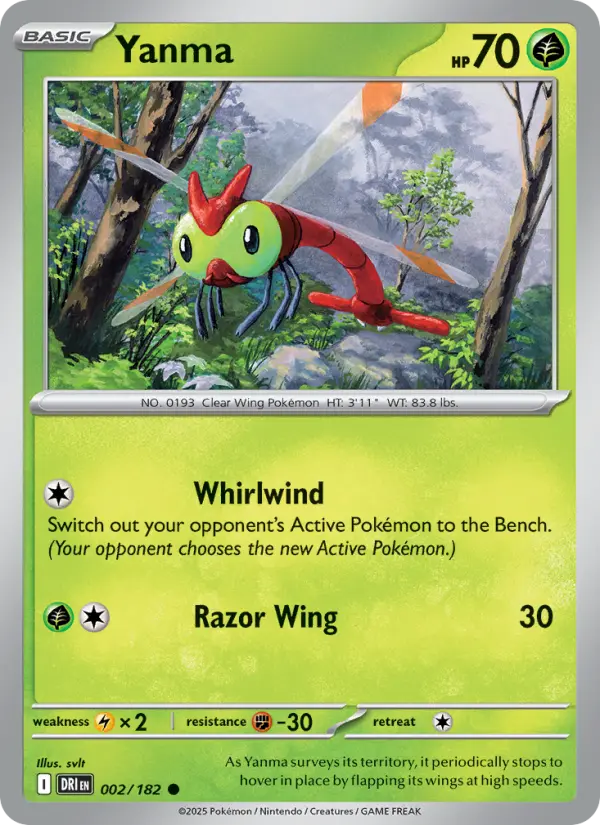 Yanma 002 Destined Rivals (SV10) Pokemon Card