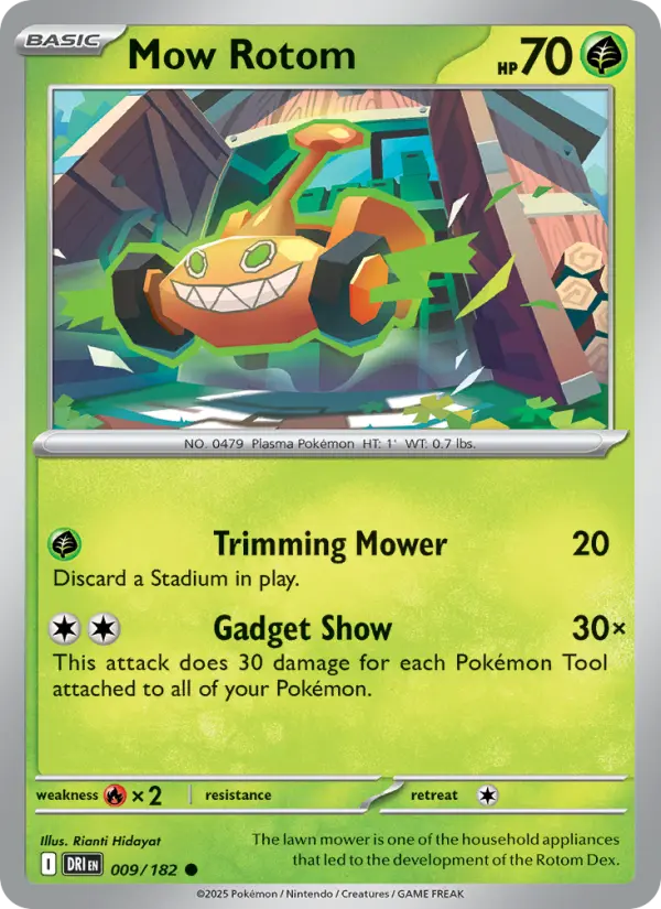 Mow Rotom 009 Destined Rivals (SV10) Pokemon Card