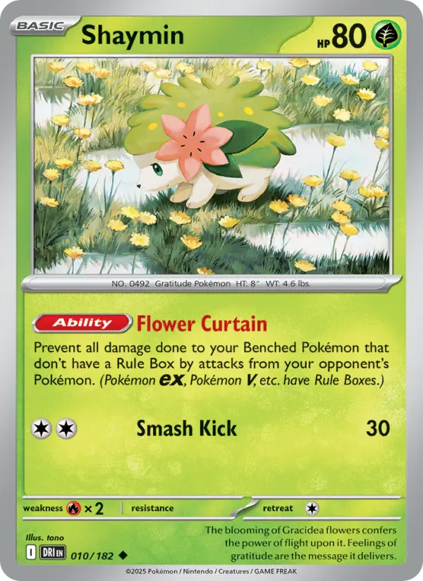 Shaymin 010 Destined Rivals (SV10) Pokemon Card