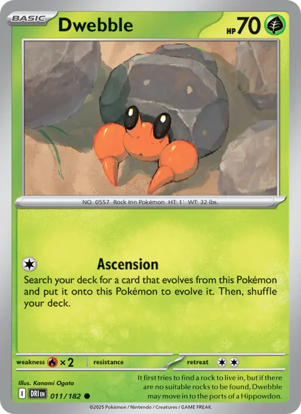Dwebble 011 Destined Rivals (SV10) Pokemon Card
