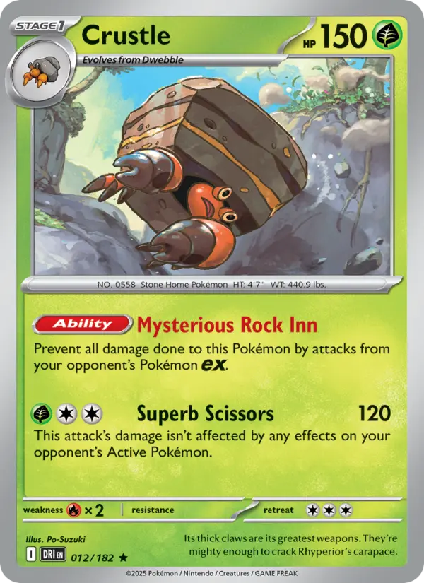 Crustle 012 Destined Rivals (SV10) Pokemon Card