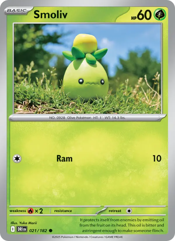 Smoliv 021 Destined Rivals (SV10) Pokemon Card