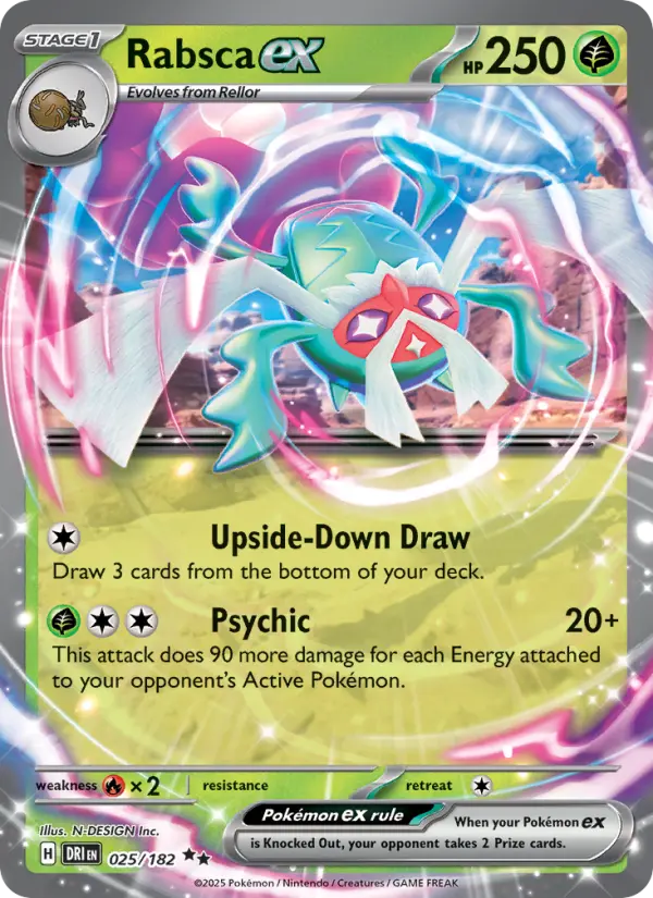 Rabsca ex 025 Destined Rivals (SV10) Pokemon Card