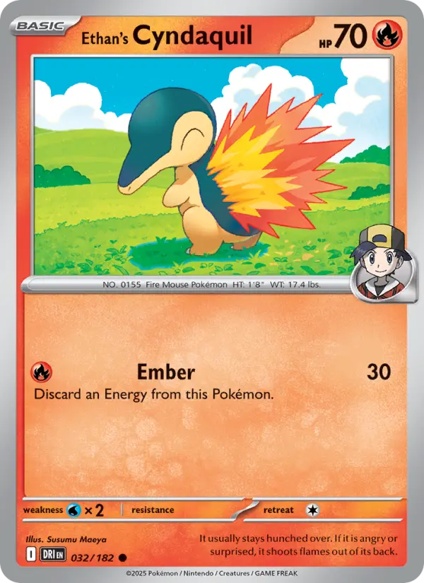 Ethan's Cyndaquil 032 Destined Rivals (SV10) Pokemon Card