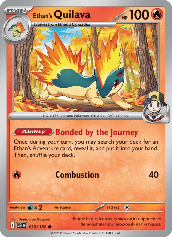 Ethan's Quilava 033 Destined Rivals (SV10) Pokemon Card