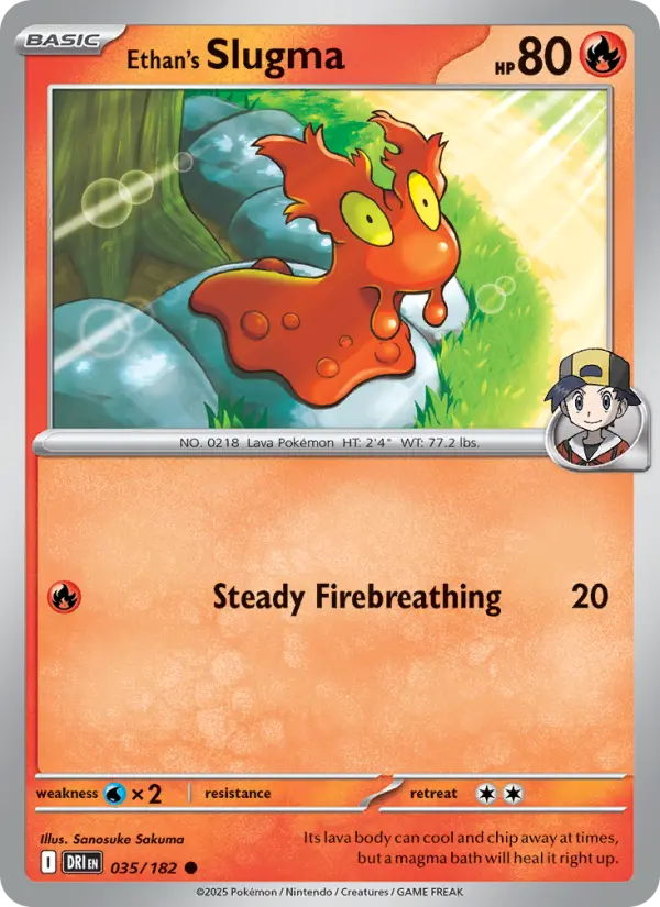 Ethan's Slugma 035 Destined Rivals (SV10) Pokemon Card