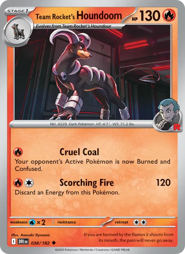 Team Rocket's Houndoom 038 Destined Rivals (SV10) Pokemon Card