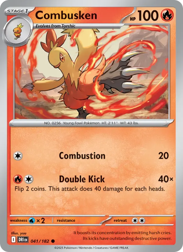 Combusken 041 Destined Rivals (SV10) Pokemon Card