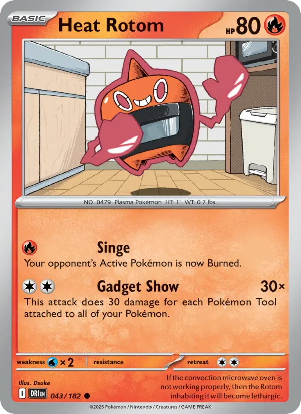Heat Rotom 043 Destined Rivals (SV10) Pokemon Card