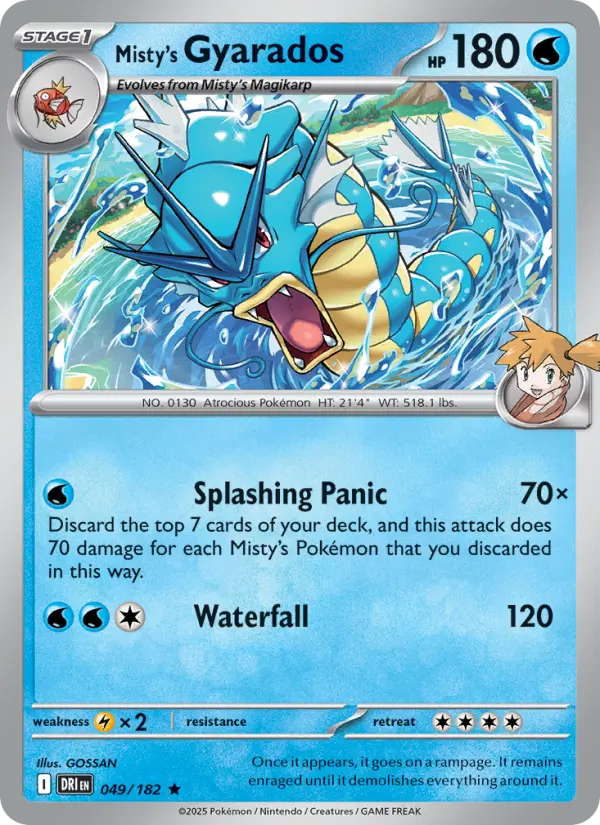 Misty's Gyarados 049 Destined Rivals (SV10) Pokemon Card