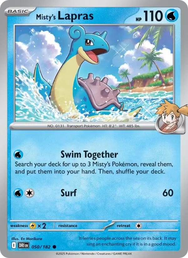Misty's Lapras 050 Destined Rivals (SV10) Pokemon Card