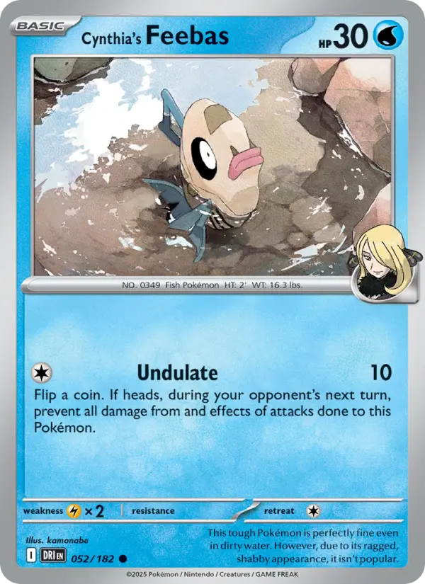 Cynthia's Feebas 052 Destined Rivals (SV10) Pokemon Card