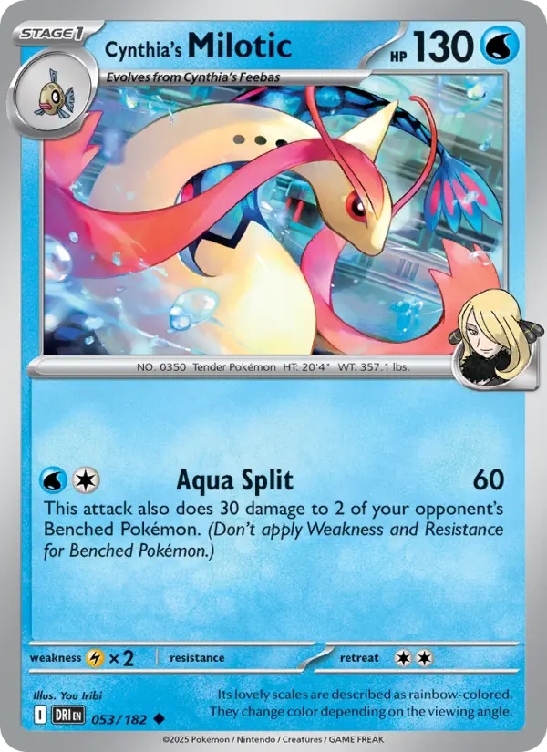 Cynthia's Milotic 053 Destined Rivals (SV10) Pokemon Card