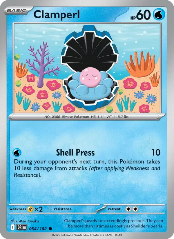 Clamperl 054 Destined Rivals (SV10) Pokemon Card