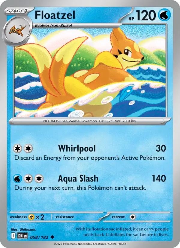 Floatzel 058 Destined Rivals (SV10) Pokemon Card