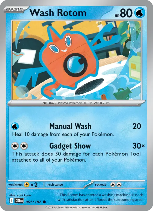 Wash Rotom 061 Destined Rivals (SV10) Pokemon Card