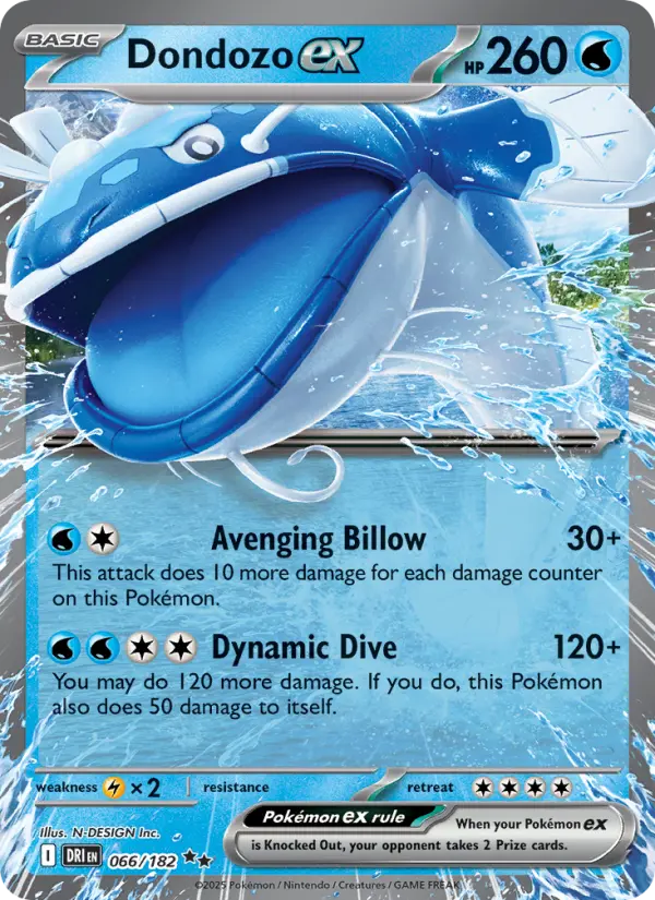 Dondozo ex 066 Destined Rivals (SV10) Pokemon Card