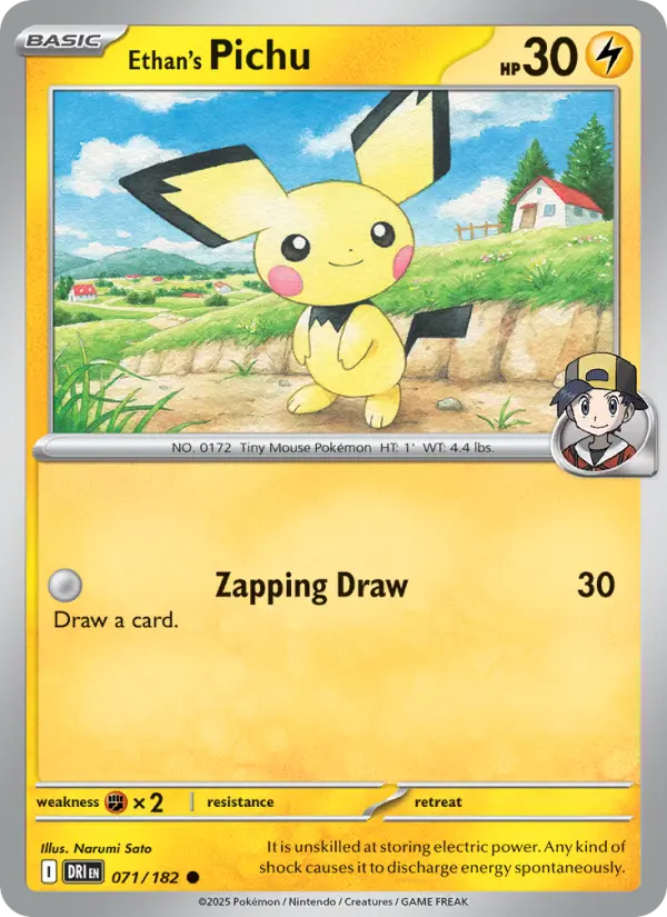 Ethan's Pichu 071 Destined Rivals (SV10) Pokemon Card