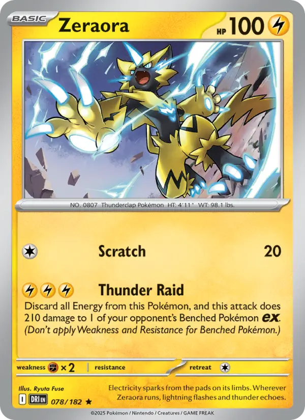 Zeraora 078 Destined Rivals (SV10) Pokemon Card
