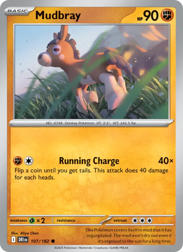 Mudbray 107 Destined Rivals (SV10) Pokemon Card