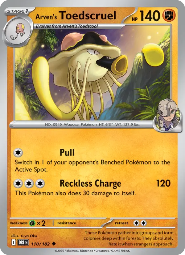 Arven's Toedscruel 110 Destined Rivals (SV10) Pokemon Card