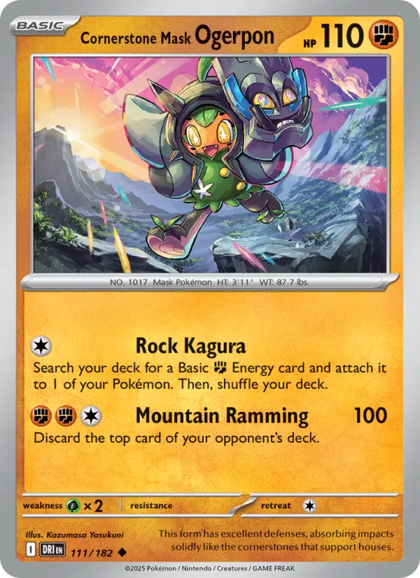 Cornerstone Mask Ogerpon 111 Destined Rivals (SV10) Pokemon Card