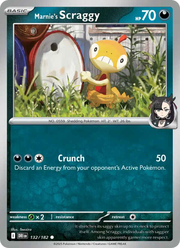 Marnie's Scraggy 132 Destined Rivals (SV10) Pokemon Card