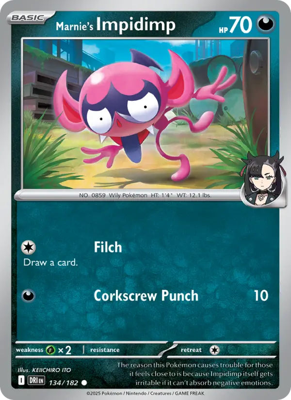 Marnie's Impidimp 134 Destined Rivals (SV10) Pokemon Card