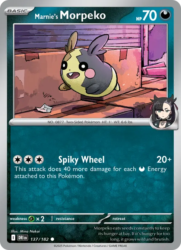 Marnie's Morpeko 137 Destined Rivals (SV10) Pokemon Card