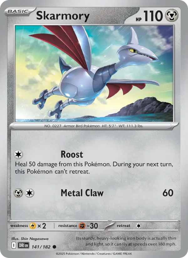 Skarmory 141 Destined Rivals (SV10) Pokemon Card