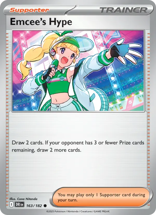 Emcee's Hype 163 Destined Rivals (SV10) Pokemon Card