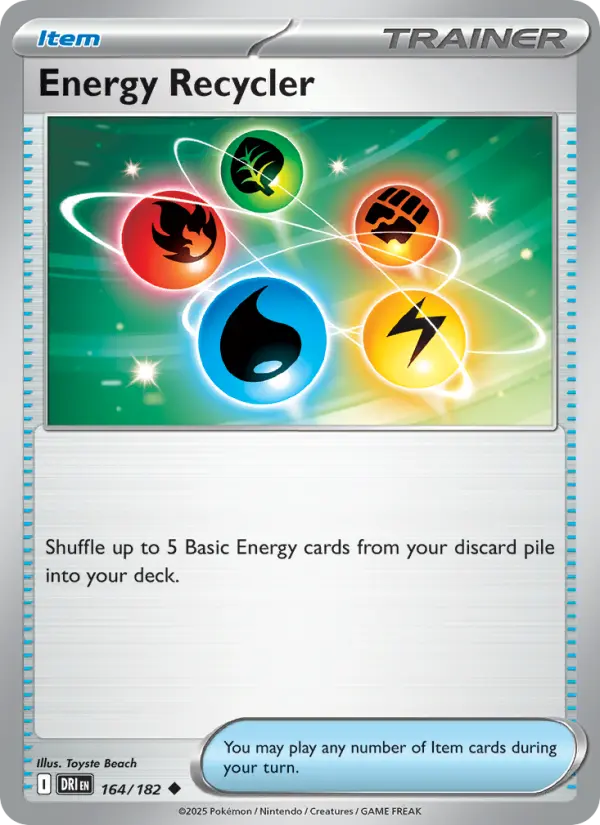 Energy Recycler 164 Destined Rivals (SV10) Pokemon Card